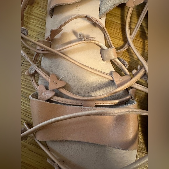 Loeffler Randall Heartla Ankle Wrap Gladiator Sandal Pink Nude Leather Heart 6.5 - Picture 3 of 10